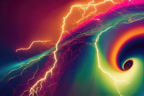 Rainbow Electric Stock Illustration