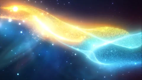 Rainbow energy glowing magic waves high-tech digital iridescent liquid plas.. Vidéo 267995442