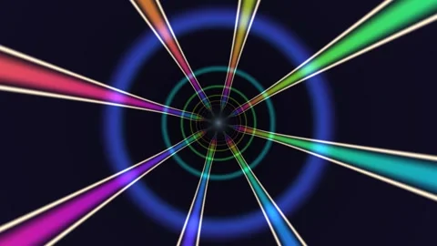 Rainbow Energy Vortex Background  Colorful light beams Stock Footage 342503274