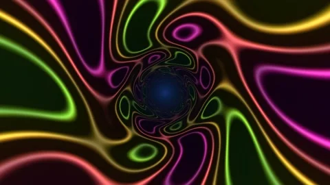 Rainbow Energy Vortex Background Seamless Loop Stock Footage 342721570