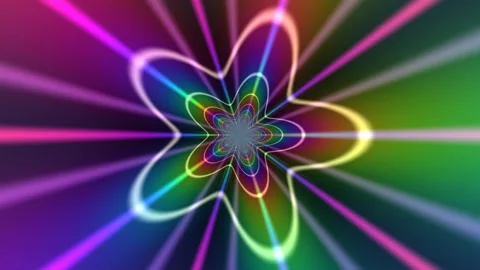Rainbow Energy Vortex Background Seamless Loop Stock Footage 342784350
