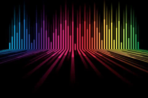 Rainbow Equalizer Bars Wallpaper  Stock Illustration