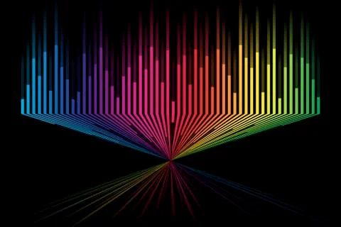 Rainbow Equalizer Bars Wallpaper Stock Illustration