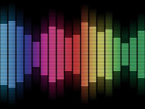 Rainbow Equalizer Wave Stock Illustration