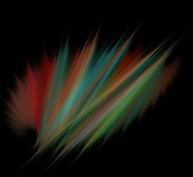 Rainbow explosion. Bright multicolored background. Fractal abstraction. Stock Illustration