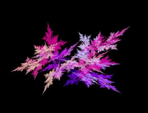 Rainbow explosion. Snowflakes, crystals. Bright multicolored background. Frac Stock Illustration