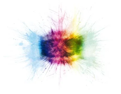Rainbow explosions Stock Photos