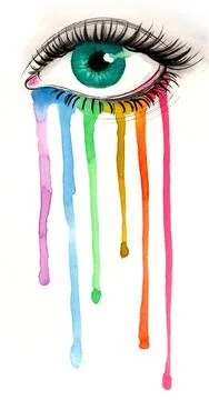 Rainbow eye Stock Illustration