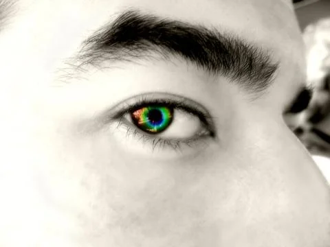 Rainbow eye Stock Photos