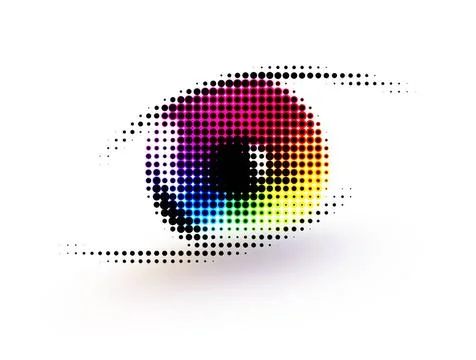 Rainbow eye rainbow eye with dots on a light background Copyright: xZoonar... Stock Photos
