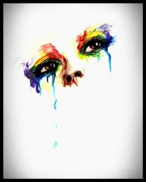 Rainbow eyes Stock Illustration