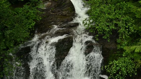 Rainbow Falls in British Columbia, Canada Stock Footage 201641653