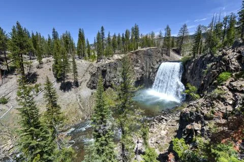 Rainbow falls, devil's postpile national monument Stock Photos