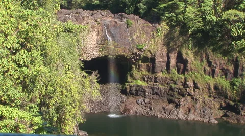 Rainbow Falls Stock Footage 32206757