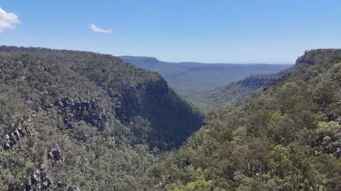 Rainbow Falls Rock pool and waterfall, Blackdown Tablelands Stock Footage 331745216