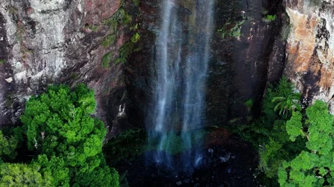 Rainbow Falls Springbrook National Park Queensland Australia Stock Footage 327816879