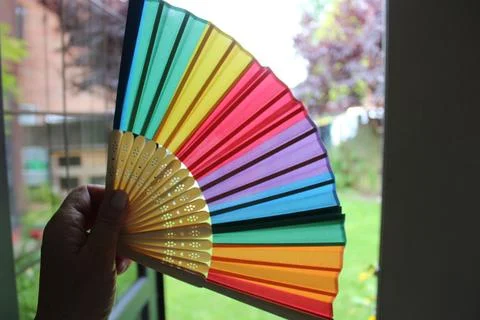 Rainbow fan Stock Photos