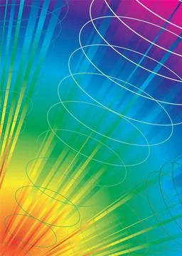 Rainbow fire Exploding rainbow abstract background with pulses of energy C... Stock Photos