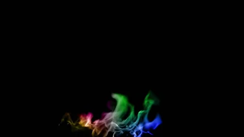 Rainbow Fire flame burn loop Video stock 145932971