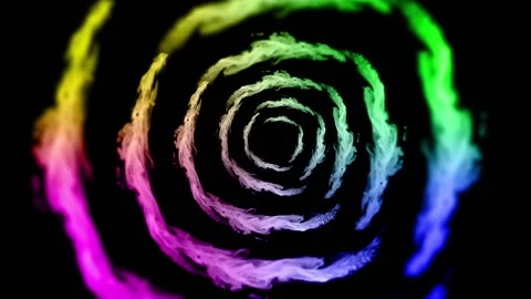 Rainbow Fire flame burn loop animation Stock Footage 145999817
