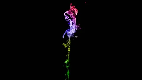 Rainbow Fire flame loop animation Stock Footage 145933269