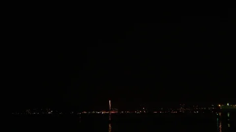 Rainbow fireworks, looping, 4K Stock Footage 113312375