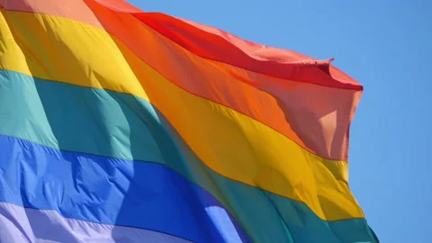 Rainbow flag in 4K Stock Footage 93971629