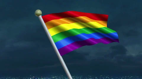 Rainbow Flag Animation – 4K Resolution Ultra HD Stockbeeldmateriaal 41794159