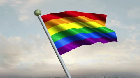 Rainbow Flag Animation – 4K Resolution Ultra HD Vídeo Stock 41794224