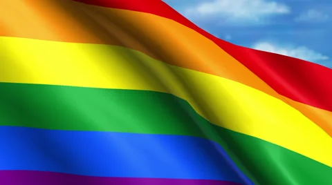 Rainbow Flag Animation Vídeos de archivo 40330548