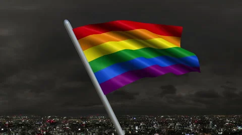 Rainbow Flag Animation Stock Footage 40331192