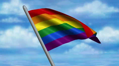 Rainbow Flag Animation Stockbeeldmateriaal 40331793