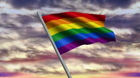 Rainbow Flag Animation Видео 40331797