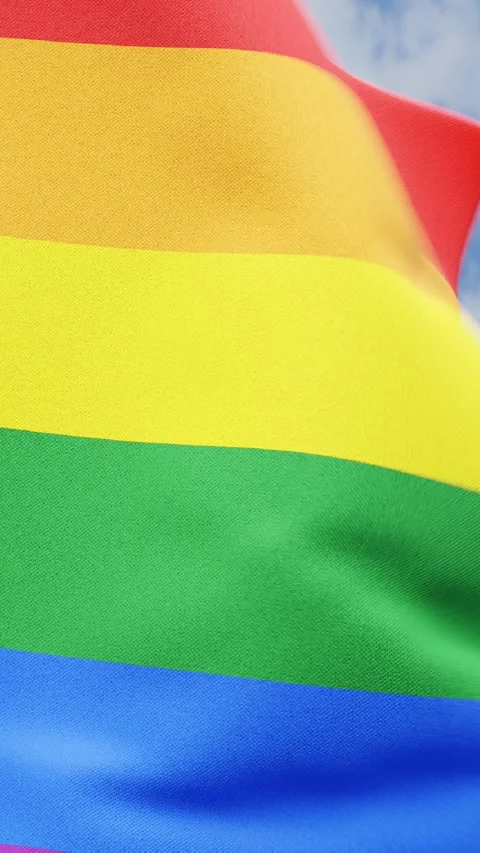 Rainbow flag background Video stock 276219931