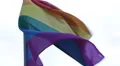 Rainbow Flag Colorful Multi Colored Cologne Gay Lesbian Pride Diversity Festival HD Footage