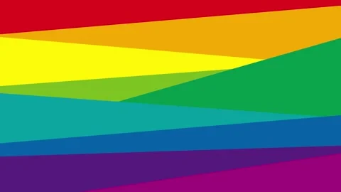 Rainbow flag diagonal stripes representing lgbtq+ pride and diversity Stock Footage 348132068