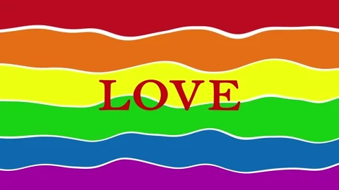 The rainbow flag flapping in the wind Stock Footage 197094796