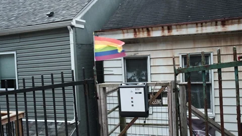 Rainbow Flag Flying Video stock 301639202