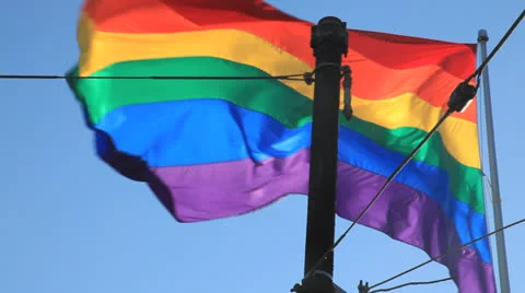 Rainbow flag 库存影片 24832463