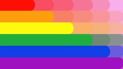 Rainbow flag is formed, ideal footage to represent love and gender equality Video stock 100744270