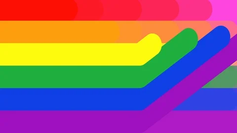 Rainbow flag is formed, ideal footage to represent love and gender equality Stock Footage 100744644