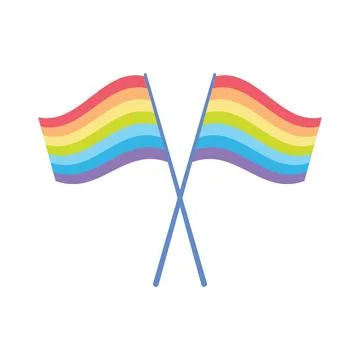 Rainbow flag illustration 스톡 일러스트
