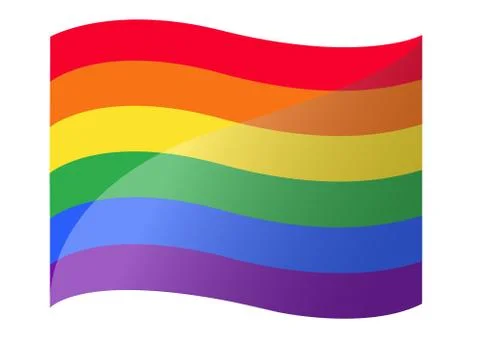 Rainbow flag LGBT symbol vector Stock Illustration