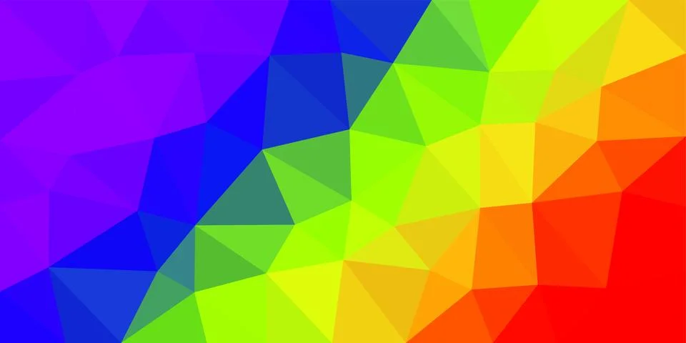 Rainbow Flag Low Poly Vector Background Иллюстрация