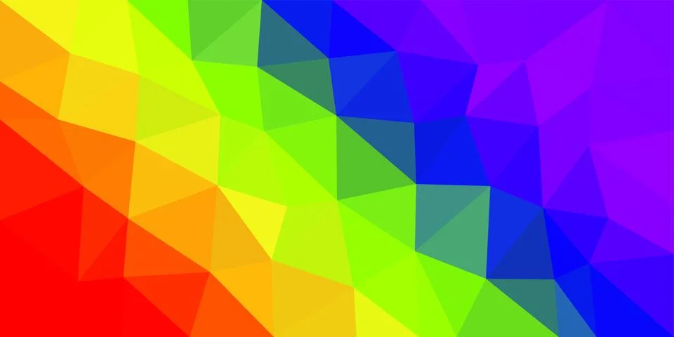 Rainbow Flag Low Poly Vector Background Иллюстрация