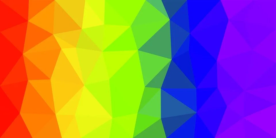 Rainbow Flag Low Poly Vector Background Иллюстрация