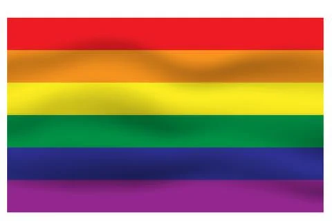 Rainbow flag movement background Stock Illustration
