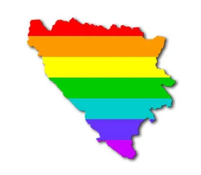 Rainbow flag pattern - bosnia and herzegovina Stock Illustration
