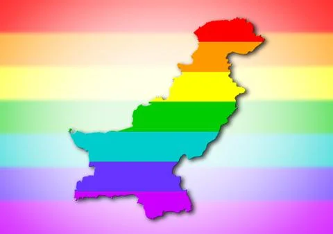 Rainbow flag pattern - pakistan Stock Illustration