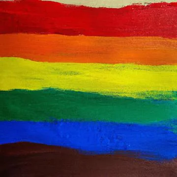 Rainbow flag, Pride flag, Freedom flag is an international symbol of the lesbian Stock-Illustration